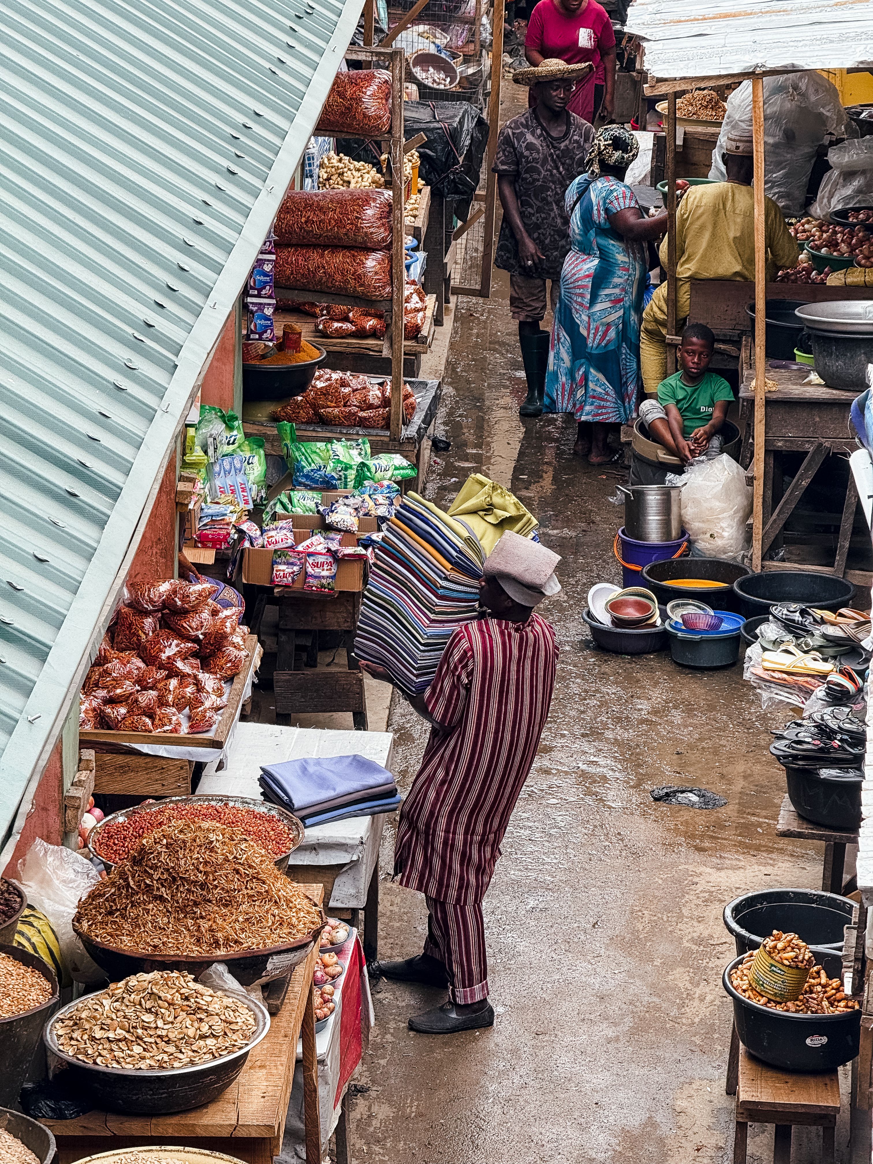 Handcrafted goods sold in a vibrant VOCA marketplace